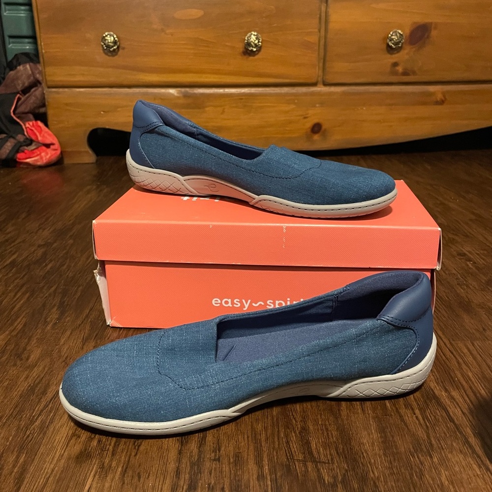 Easy Spirit Slip-on Flat — Denim